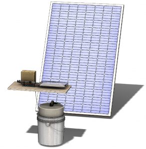 The water purifier, care station and solar panel.